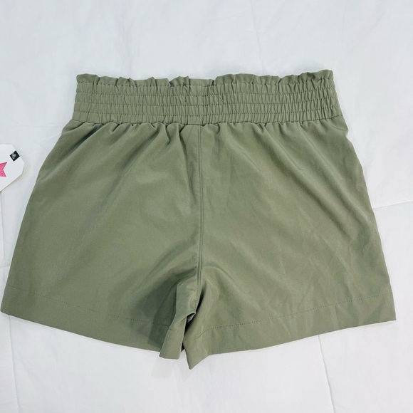 VANILLA STAR• Girls Olive Green Pull On Shortie High Rise Elastic Waist Shorts L - Picture 6 of 7